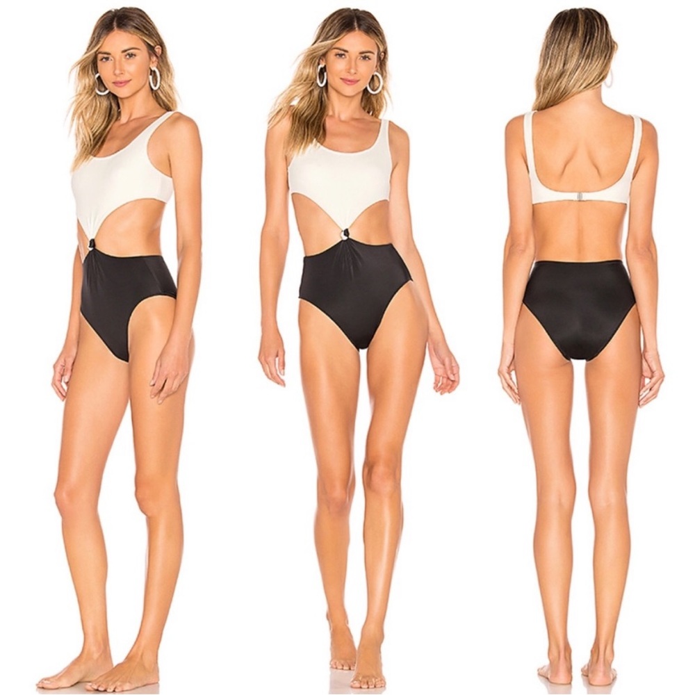 NWT solid & striped one piece XS